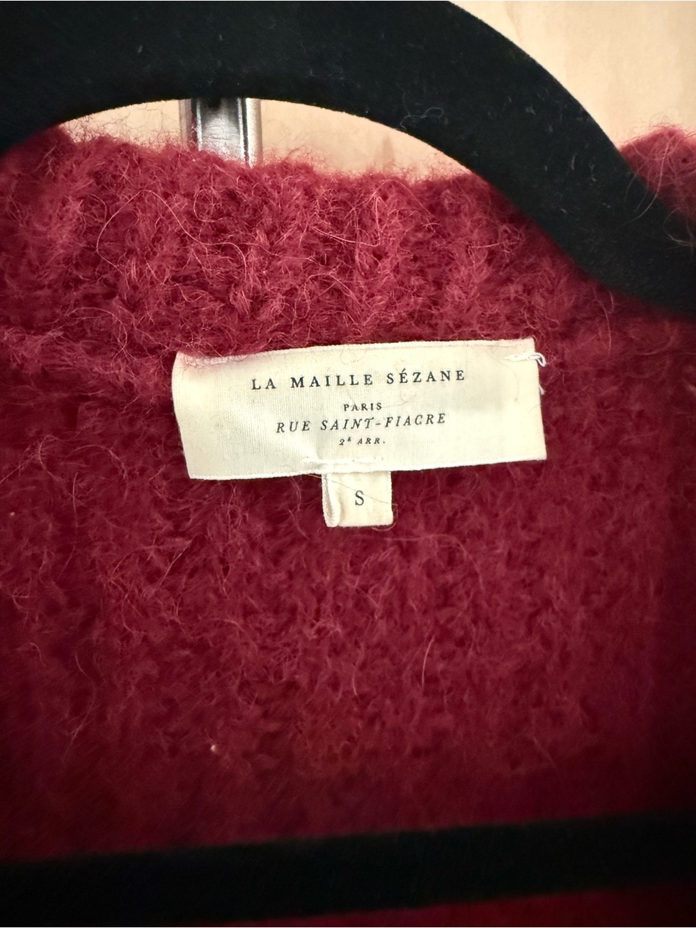 Sezane Emile Cardigan - Burgundy (S) - Picture 2 of 5